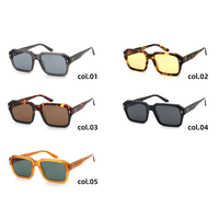 Lunettes de soleil carrées épaisses en acétate avec verres polarisés, rivets OEM, pour hommes et femmes, style rétro