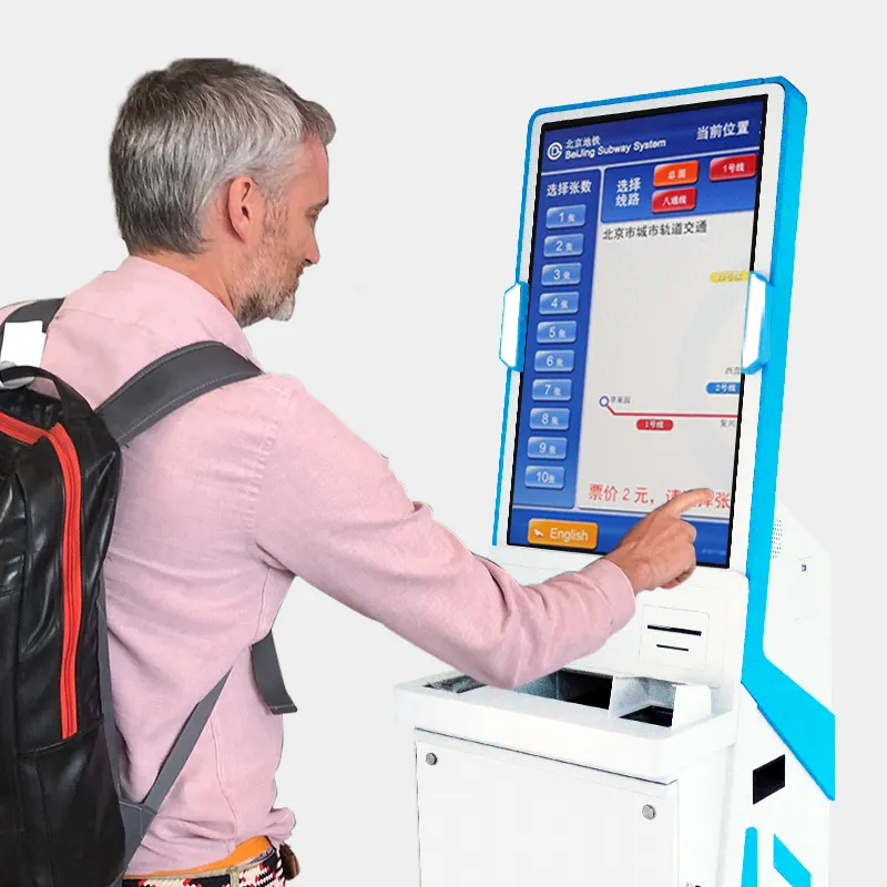 Cabine de pagamento de autoserviço para lavanderia, mais novo design de autoserviço no campo inteligente pagamento de kiosk para lavanderia