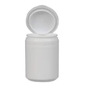 Gum Bottle White Empty Easy-Pulling Lid HDPE Plastic Tablets Medicine Container 250ml Chewing Gum Bottles