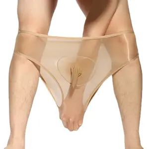 Women Glossy See Through Sheer Panties Briefs Stretch Silk Shiny Sexy  Underwear