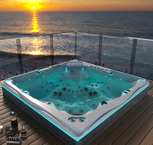 Máquina de cubitos de hielo de lujo bañera de <span class=keywords><strong>hidromasaje</strong></span> tubo caliente al aire libre patio trasero lugar jacuzzier <span class=keywords><strong>inflable</strong></span> diseño de <span class=keywords><strong>hidromasaje</strong></span> chorros de burbujas - Product Image 6