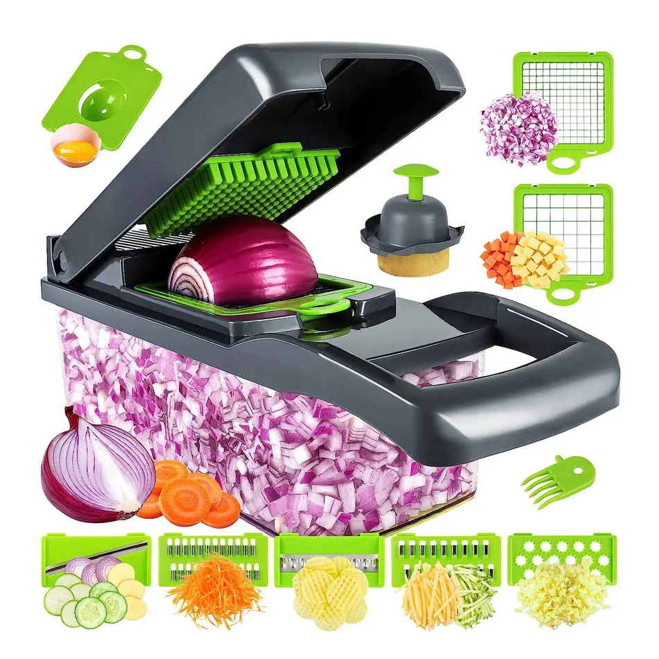 Amazon Hot Selling 2024 Huis En Keuken Groente Chopper Huishoudelijke Salade Cutter Nuttige Dingen Voor Usa Keuken Accessoires