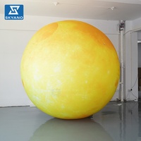 Modèle de planète lunaire gonflable personnalisé, boule lunaire gonflable pour la décoration d'événements publicitaires du Festival de la Mi-Automne