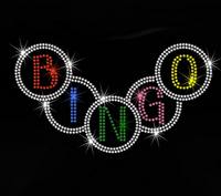 Transfert de strass thermocollant Bingo Design pour vêtements