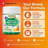 Gommes multivitaminées pour enfants, saveur naturelle de fruits, vitamines et minéraux avec vitamines A, C, D, complexe B, zinc, complément alimentaire pour enfants