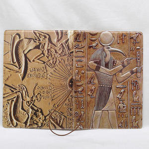 Funda para pasaporte con relieve 3D de <span class=keywords><strong>Egipto</strong></span> para hombre y mujer, billetera de cuero para tarjetas de identificación, tarjetero de negocios - Product Image 2