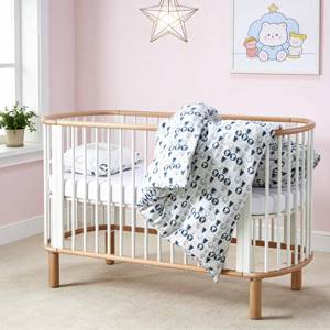 Cuna Ovalada de Madera Maciza para Bebé, Multifuncional, Altura Ajustable, Cama Columpio, Diseño Moderno Blanco, Uso en Hospital, Escuela, Dormitorio - Product Image 3