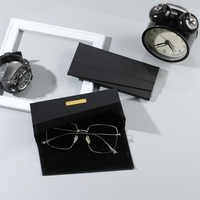 Étui à lunettes presbyopes E88 pliable, triangulaire, portable, en matériau Alufer respectueux de l'environnement, mode jeunesse, noir