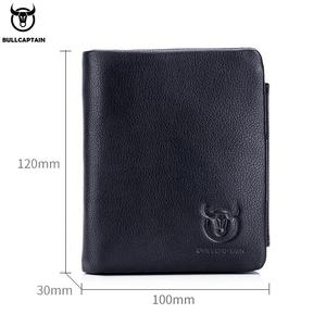 עבור הקפטפטן רטרו גברים רוכסן קטן ארנק רוכסן עור תיק כרטיס ארוך - Product Image 6