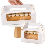 Boîtes à gâteaux blanches avec fenêtre transparente Boîtes à pâtisserie et boîtes de boulangerie avec fenêtre
