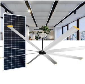 Lớn hvls năng lượng mặt trời-Powered thương mại Quạt trần phòng tập thể dục ngoài trời cafe làm mát Zero điện chi phí Wi-Fi/app-điều khiển từ xa - Product Image 1