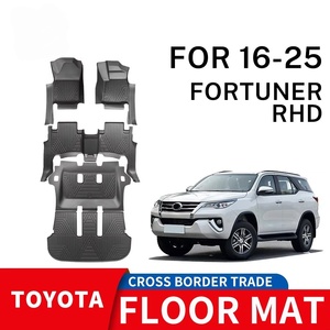 Tapis de sol de voiture 5D en caoutchouc TPE écologique, imperméable et antidérapant, sur mesure en usine, 3 pièces pour Toyota Fortuner RHD 2016-2025 - Product Image 1