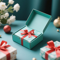 Boîte en carton pour bijoux Magenta Gif avec doublure éponge Lot de coton inséré pour le stockage et la présentation