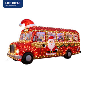 Playmax - Santa Claus Inflable de 132 cm con Trineo y 3 Renos, Luces LED Integradas, Decoración Navideña para Exteriores - Product Image 4