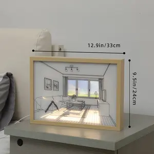 2024 nuovo Design ombra 3d Led Frame lampada 3 colori luce da comodino pittura per la decorazione della casa