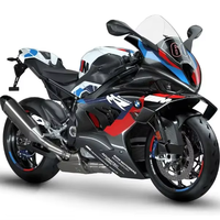 Carénage Moto Complet en Fibre de Carbone Modifié Carbon Art Nouveau 2024 pour S/M1000RR Version Thunder, avec Aile Fixe Avant et Garde-Boue