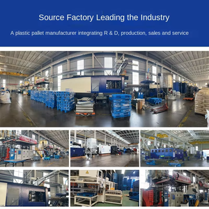 משטח פלסטיק קל משקל ממוחזר שחור HDPE חד פעמי מאוורר עם כניסה 4 כיוונית, חד צדדי, בעל מבנה חזק, בגודל 800*800*140 מ\\\"מ - Product Image 3