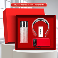 Cadeau d'affaires Nouveau produit 400ml Ti Flask & Power Bank & Masseur cervical Haut de gamme Vente chaude Personnalisé