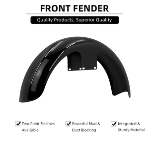 Garde-boue avant de moto 19 pouces pour Harley Road Street Glide, noir brillant, noir mat, couvre-roue avant - Product Image 6
