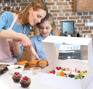 Белая бумажная коробка для кексов для праздничной вечеринки на день рождения, хлебобулочные коробки для упаковки тортов - Product Image 4