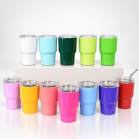 Verres à liqueur de 2oz 3oz sublimation en acier inoxydable double paroi sous vide tasse de Noël mariage mini gobelets à café vin avec paille