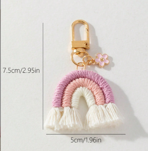 Portachiavi a maglia arcobaleno personalizzato regalo fatto a mano con ciondolo arcobaleno portachiavi regalo promozionale portachiavi regalo <span class=keywords><strong>per</strong></span> <span class=keywords><strong>lei</strong></span> - Product Image 6