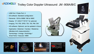 Système d'échographie Doppler couleur numérique complet CE JM-908A sur chariot, idéal pour des diagnostics complets, y compris abdominaux - Product Image 3