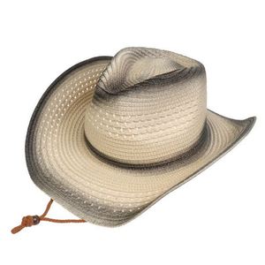 Wholesale Vintage Western Cowboy Straw <b>Hats</b> Outdoor Sports Sun ProtectIon Caps Mountaineering Upturned Foldable <b>Hat</b> - Product Image 3