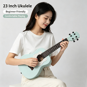 Ukelele de Concierto de 23 Pulgadas, Color Verde Menta Mate, Tapa Sólida, 4 Cuerdas, para Principiantes, Adultos y Estudiantes, con Kit Completo de Accesorios OEM - Product Image 1
