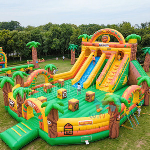 Thương mại cấp lớn ngoài trời <span class=keywords><strong>Inflatable</strong></span> lâu đài nhà máy trực tiếp tùy chỉnh cho bên công viên cho thuê trẻ em trượt Trampoline Combo - Product Image 1