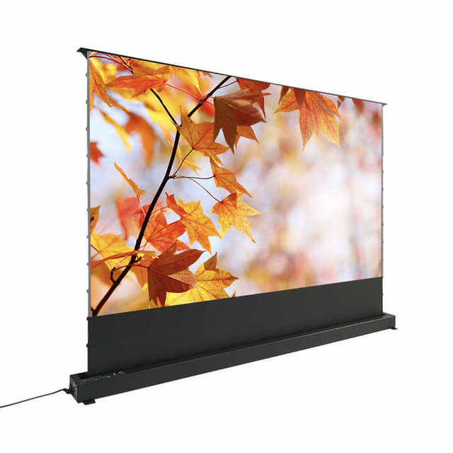 100'' Motorized Floor Rising Projector Screen Ultra Short Throw Projector Home Cinema Use