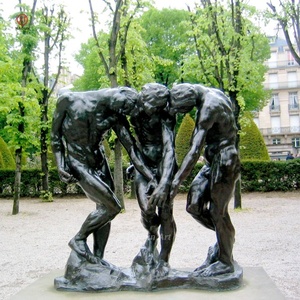 Escultura de Bronce Fundido de Adam de Auguste Rodin, Famosa en Francia, para Jardín Exterior - Product Image 2