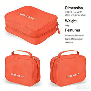 Túi đựng đồ sơ cứu du lịch mini an toàn, có thể trống hoặc có đồ dùng, màu cam hồng xanh lá, in logo tùy chỉnh, quà tặng cho trẻ em - Product Image 3