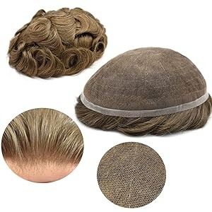 Prótesis Capilar Masculina 100% Cabello Remy Indio con Base de Seda y Encaje Francés Completo, Transpirable para Sistemas de Pelucas de Encaje, Estilos Ondulados y Lisos - Product Image 3