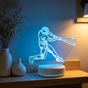 OEM/ODM 3D Crystal Night Light Remote <b>Control</b> Touch <b>Control</b> LED Home Use Creative Sports Pattern Colorful Light - Product Image 3