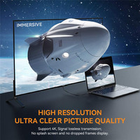 Câble HDMI tressé plaqué or 3D 4K 60Hz Ultra HD haute vitesse 2.0 pour home cinéma