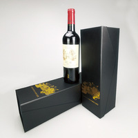 Grande poignée en carton écologique en cuir PU, style Punk personnalisé, stockage de bouteilles de vin rouge Whisky, grandes boîtes cadeaux