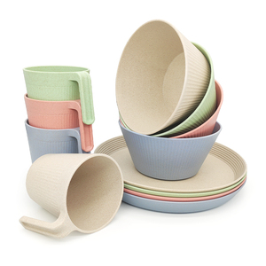 Ensemble de vaisselle design nordique, <span class=keywords><strong>bol</strong></span> en <span class=keywords><strong>plastique</strong></span>, assiette de <span class=keywords><strong>petit</strong></span>-<span class=keywords><strong>déjeuner</strong></span>, vaisselle de cuisine, ensemble d'assiettes, bols en <span class=keywords><strong>plastique</strong></span> pour le dîner - Product Image 2