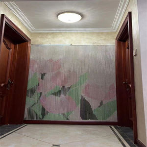 Zhihang מותאם אישית קפה מסך מסך מסך וילון מרהיב גל זהב רשת מתכת אלומיניום רשת תיל פלדה - Product Image 5