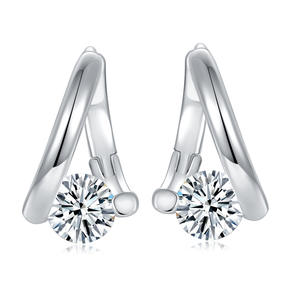 Pendientes de Aro Unisex Rui Zun (Estilo Antiguo), Joyería de Moda, Moissanita de Silicona de 0.5 Quilates, Regalo - Product Image 1