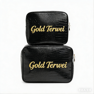 Wholesale Customized Personalized Crocodile Textured Makeup <strong>Bag</strong> Embroider Name Cosmetic Pouch <strong>Travel</strong> <strong>Wash</strong> <strong>Bag</strong> for <strong>Women</strong> - Product Image 5