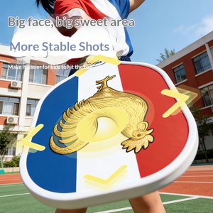 Ensemble de raquettes de pickleball pour enfants, jouet de sport d'extérieur, motifs de dessins animés, impression DIY, matériau PP 3k, sac inclus, prêt à être expédié - Product Image 3
