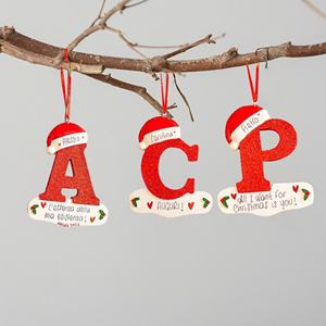 Pendentif Arbre des Vœux de Noël, Décoration Chapeau de Noël, Pendentif Lettre de Bénédiction DIY - Product Image 2