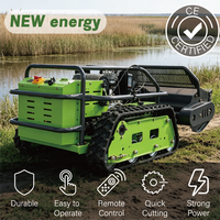 Offre Spéciale – Tondeuse à chenilles diesel 4 temps 48V, largeur de coupe 1000 mm, télécommandée, de qualité industrielle, automotrice, pour pâturages et vignobles, certifiée CE