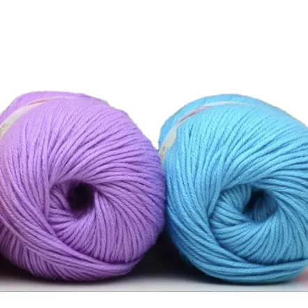 50g Hand Knitting 6 Ply Wool Crochet Yarn Super Soft Baby Milk Cotton Yarn