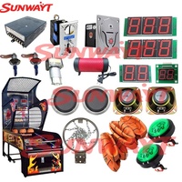 Kit de cabinet de machine de basket d'arcade DIY en plastique avec écran LCD, fonctionnement à monnayeur, jeux de tir temporisé sans latence en anglais SUNWAYT