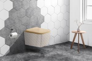 Inodoro Suspendido de Cerámica para Baño, con Tanque Oculto y Sifón en P, Precio de Fábrica Económico - Product Image 5