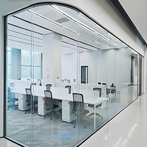 ผนังกั้นกระจกไร้กรอบกันไฟติดผนังติดตั้งเร็วมองเห็นได้ชัดเจนแบบพาโนรามา - Product Image 1