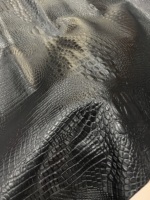 Cuir de vachette véritable de qualité supérieure, grain de crocodile embossé, chaises, canapés et armoires de luxe, accessoires de rembourrage sur mesure
