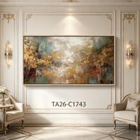 Tableau mural abstrait encadré, grande peinture sur toile de forêt verte pour salon, décoration murale moderne nature pour la maison